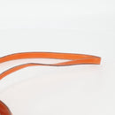 PRADA Shoulder Bag Leather 2way Orange Gold Auth ki5845-15