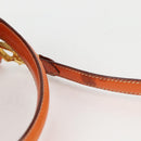 PRADA Shoulder Bag Leather 2way Orange Gold Auth ki5845-9