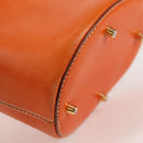 PRADA Shoulder Bag Leather 2way Orange Gold Auth ki5845-16