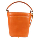 PRADA Shoulder Bag Leather 2way Orange Gold Auth ki5845-13