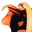 PRADA Shoulder Bag Leather 2way Orange Gold Auth ki5845-22