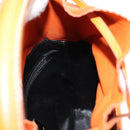 PRADA Shoulder Bag Leather 2way Orange Gold Auth ki5845-23