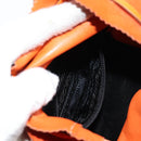 PRADA Shoulder Bag Leather 2way Orange Gold Auth ki5845-24