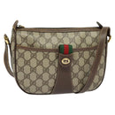 GUCCI GG Supreme Web Sherry Line Shoulder Bag PVC Beige 39 02 032 Auth ki5847-1