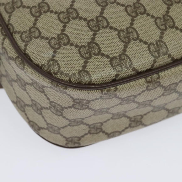 GUCCI GG Supreme Web Sherry Line Shoulder Bag PVC Beige 39 02 032 Auth ki5847