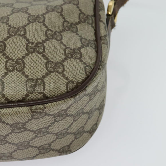 GUCCI GG Supreme Web Sherry Line Shoulder Bag PVC Beige 39 02 032 Auth ki5847