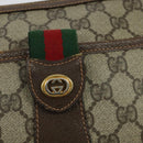 GUCCI GG Supreme Web Sherry Line Shoulder Bag PVC Beige 39 02 032 Auth ki5847-18