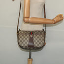 GUCCI GG Supreme Web Sherry Line Shoulder Bag PVC Beige 39 02 032 Auth ki5847-22