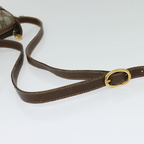 GUCCI GG Supreme Web Sherry Line Shoulder Bag PVC Beige 39 02 032 Auth ki5847