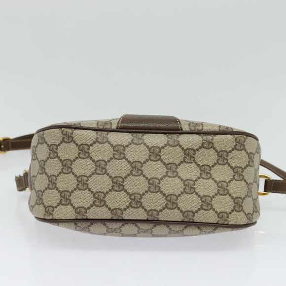 GUCCI GG Supreme Web Sherry Line Shoulder Bag PVC Beige 39 02 032 Auth ki5847