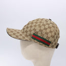GUCCI GG Canvas Baseball Cap L Beige Red Green 200035 Auth ki5852-4
