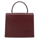 CARTIER Must Line Hand Bag Leather Bordeaux Gold Auth ki5854-2