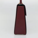 CARTIER Must Line Hand Bag Leather Bordeaux Gold Auth ki5854-3