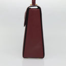 CARTIER Must Line Hand Bag Leather Bordeaux Gold Auth ki5854-4