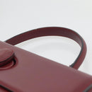 CARTIER Must Line Hand Bag Leather Bordeaux Gold Auth ki5854-8