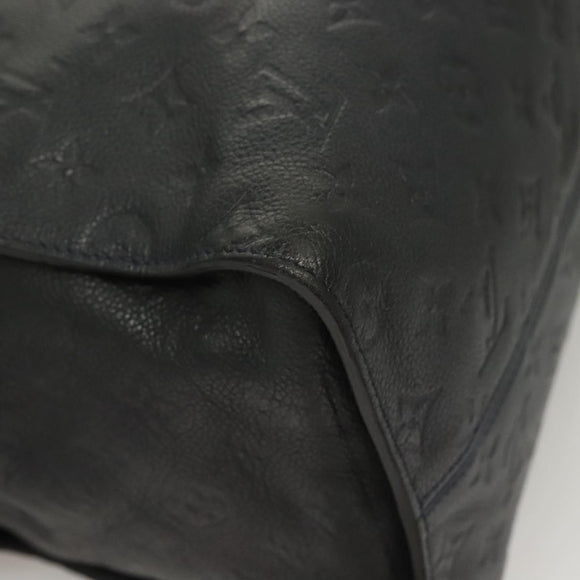 LOUIS VUITTON Monogram Empreinte Lumineuse PM Tote Bag Black M93410 Auth ki5855