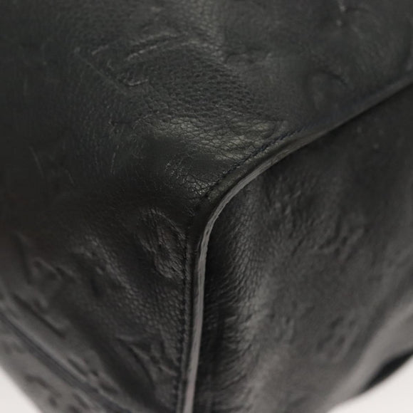 LOUIS VUITTON Monogram Empreinte Lumineuse PM Tote Bag Black M93410 Auth ki5855
