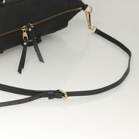 LOUIS VUITTON Monogram Empreinte Lumineuse PM Tote Bag Black M93410 Auth ki5855