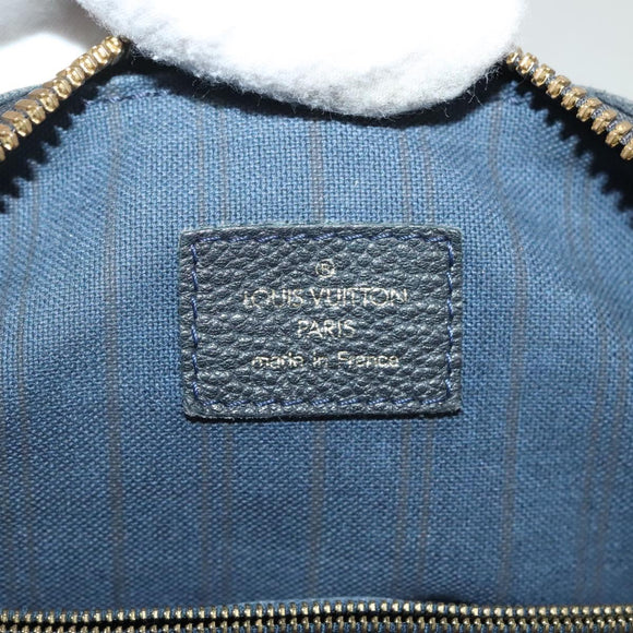 LOUIS VUITTON Monogram Empreinte Lumineuse PM Tote Bag Black M93410 Auth ki5855