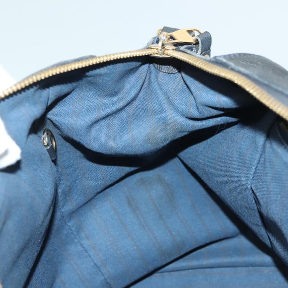 LOUIS VUITTON Monogram Empreinte Lumineuse PM Tote Bag Black M93410 Auth ki5855