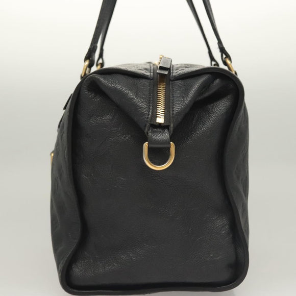 LOUIS VUITTON Monogram Empreinte Lumineuse PM Tote Bag Black M93410 Auth ki5855