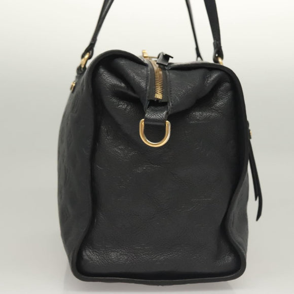 LOUIS VUITTON Monogram Empreinte Lumineuse PM Tote Bag Black M93410 Auth ki5855