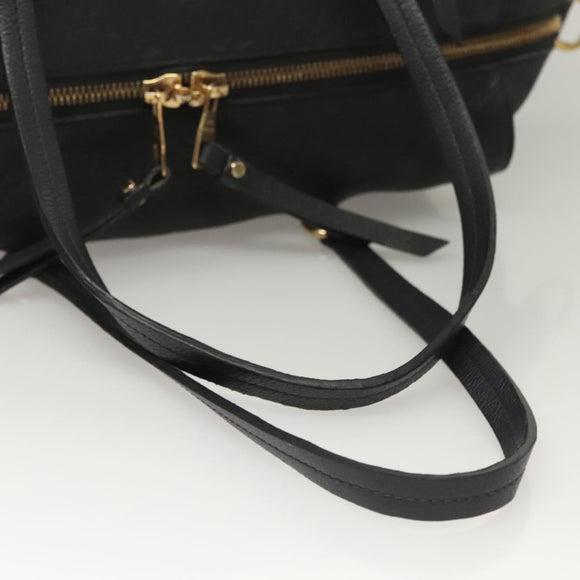 LOUIS VUITTON Monogram Empreinte Lumineuse PM Tote Bag Black M93410 Auth ki5855