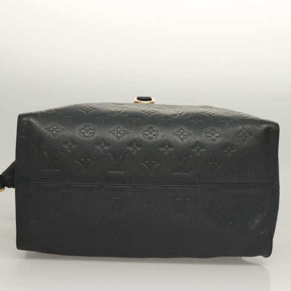 LOUIS VUITTON Monogram Empreinte Lumineuse PM Tote Bag Black M93410 Auth ki5855