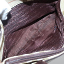 BURBERRY Nova Check Hand Bag PVC Beige Silver Auth ki5862-14