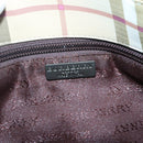 BURBERRY Nova Check Hand Bag PVC Beige Silver Auth ki5862-7