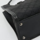 GUCCI GG Canvas Shoulder Bag Black Silver 110292 Auth ki5866-11