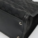 GUCCI GG Canvas Shoulder Bag Black Silver 110292 Auth ki5866-12