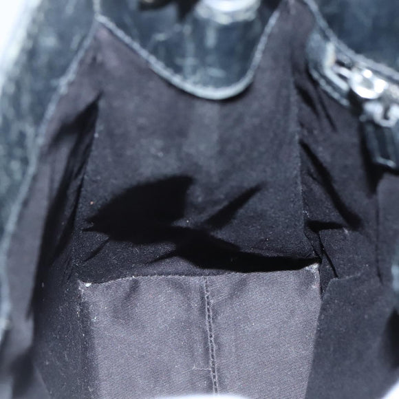 GUCCI GG Canvas Shoulder Bag Black Silver 110292 Auth ki5866