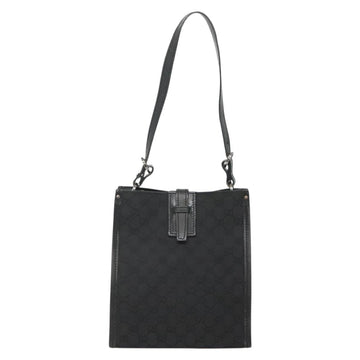 GUCCI GG Canvas Shoulder Bag Black Silver 110292 Auth ki5866 - 0