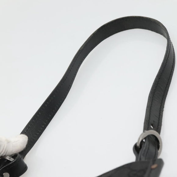 GUCCI GG Canvas Shoulder Bag Black Silver 110292 Auth ki5866