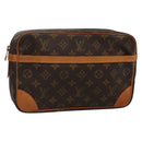 LOUIS VUITTON Monogram Compiegne 28 Clutch Bag M51845 LV Auth ki5867-1