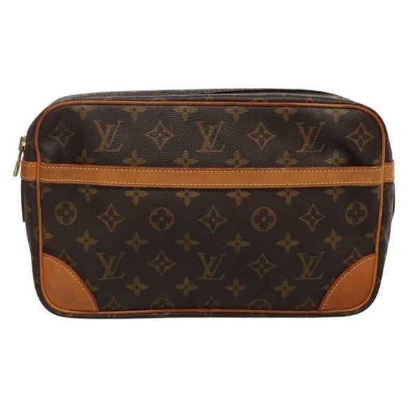 LOUIS VUITTON Monogram Compiegne 28 Clutch Bag M51845 LV Auth ki5867