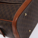 CELINE Macadam Canvas Hand Bag PVC Leather Brown Gold Auth ki5869-14
