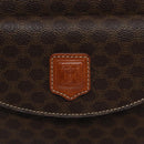 CELINE Macadam Canvas Hand Bag PVC Leather Brown Gold Auth ki5869-17