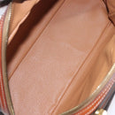 CELINE Macadam Canvas Hand Bag PVC Leather Brown Gold Auth ki5869-10
