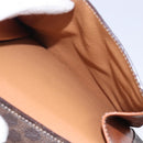 CELINE Macadam Canvas Hand Bag PVC Leather Brown Gold Auth ki5869-22