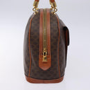 CELINE Macadam Canvas Hand Bag PVC Leather Brown Gold Auth ki5869-3
