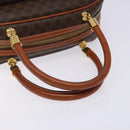 CELINE Macadam Canvas Hand Bag PVC Leather Brown Gold Auth ki5869-7