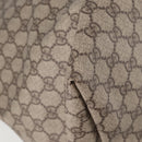 GUCCI GG Supreme Tote Bag PVC Brown Gold 201482 Auth ki5870A-16