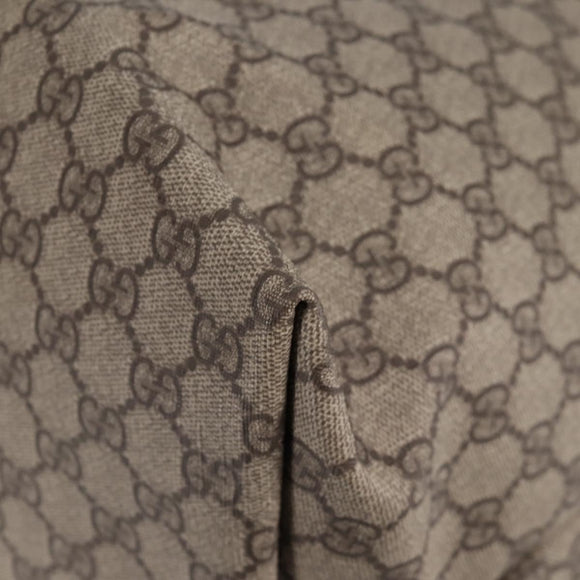 GUCCI GG Supreme Tote Bag PVC Brown Gold 201482 Auth ki5870A