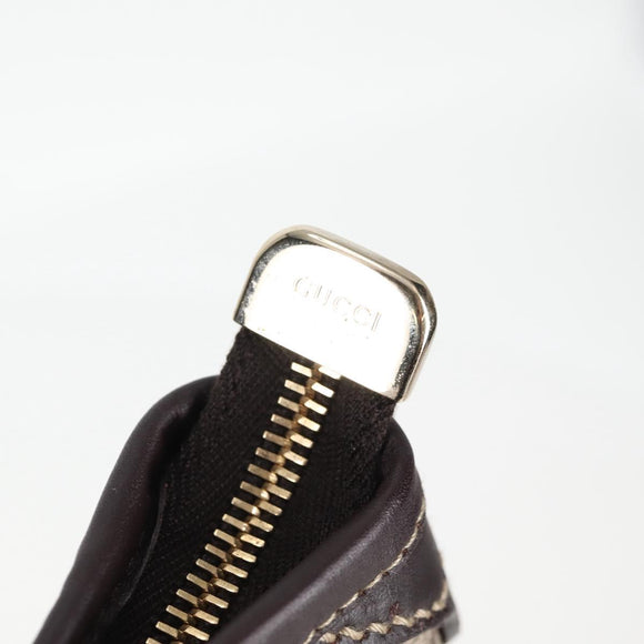 GUCCI GG Supreme Tote Bag PVC Brown Gold 201482 Auth ki5870A