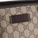GUCCI GG Supreme Tote Bag PVC Brown Gold 201482 Auth ki5870A-18