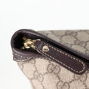 GUCCI GG Supreme Tote Bag PVC Brown Gold 201482 Auth ki5870A-10