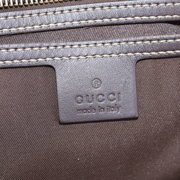 GUCCI GG Supreme Tote Bag PVC Brown Gold 201482 Auth ki5870A