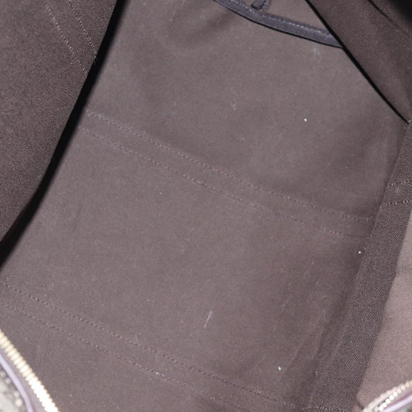 GUCCI GG Supreme Tote Bag PVC Brown Gold 201482 Auth ki5870A